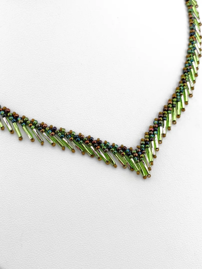 Beading Pattern - Bugle Fringe V Necklace product image (9)