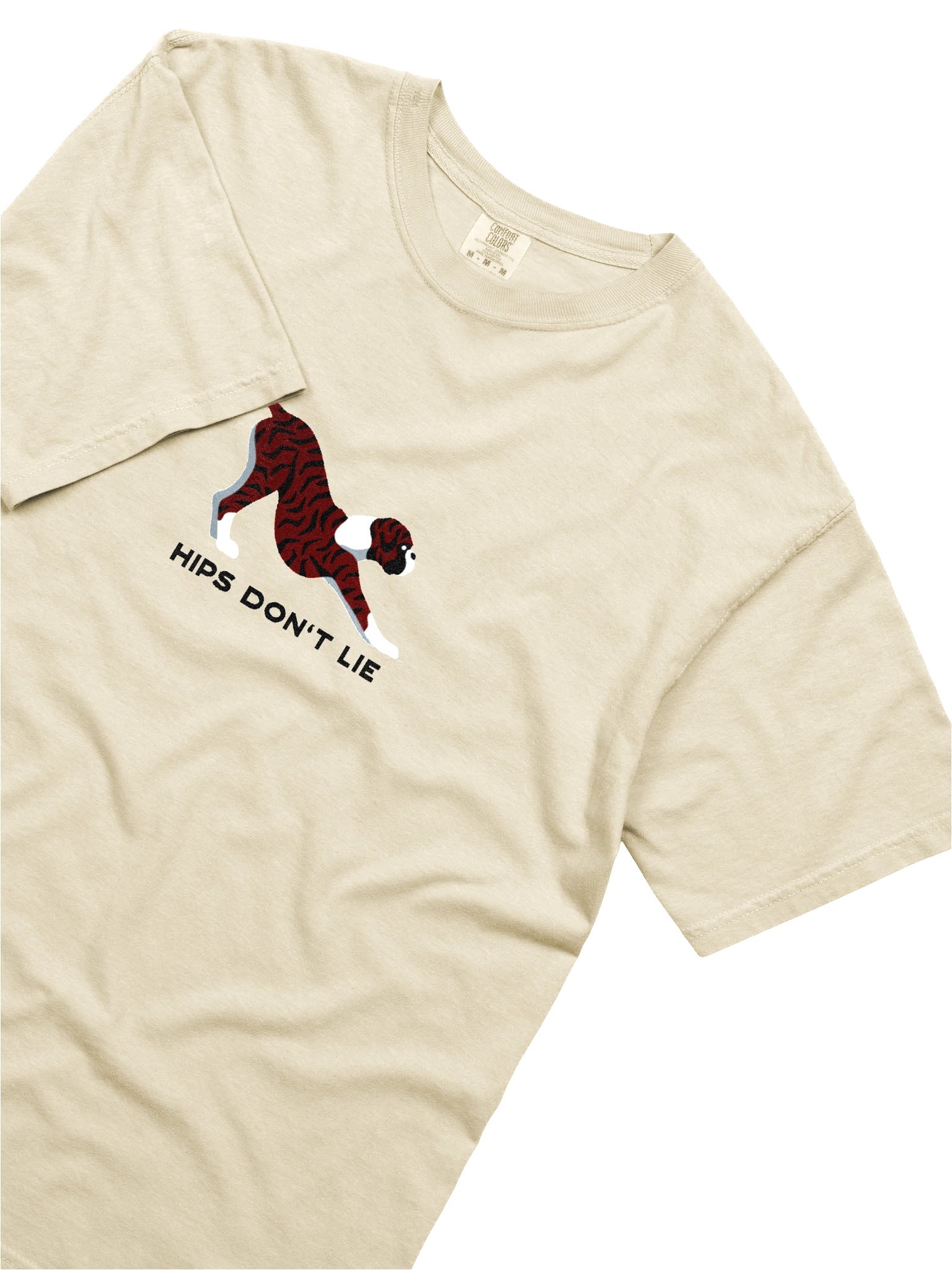Hips Don't Lie T-Shirt(Embroidered) of a Boxer(Brindle) product image (8)