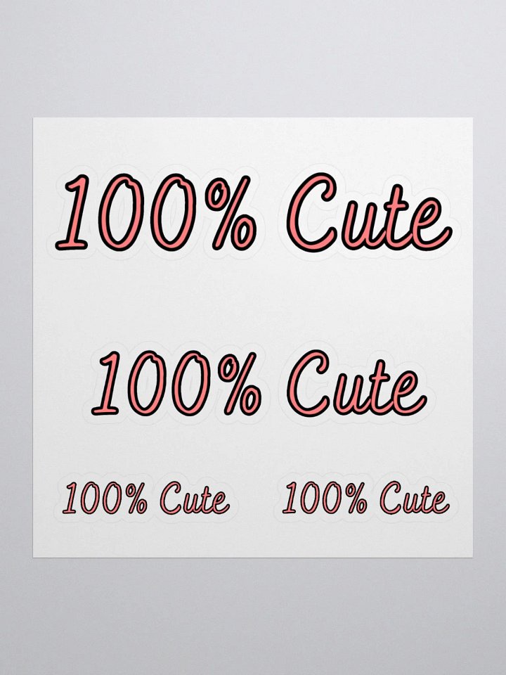 100% Cute Sticker (Pink) product image (1)