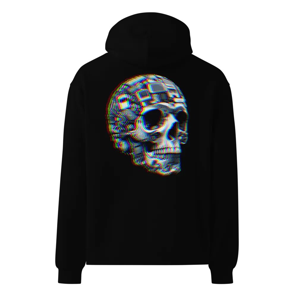 VACIO Techno Skull Glitch Premium Relaxed Fit Hoodie product image (5)