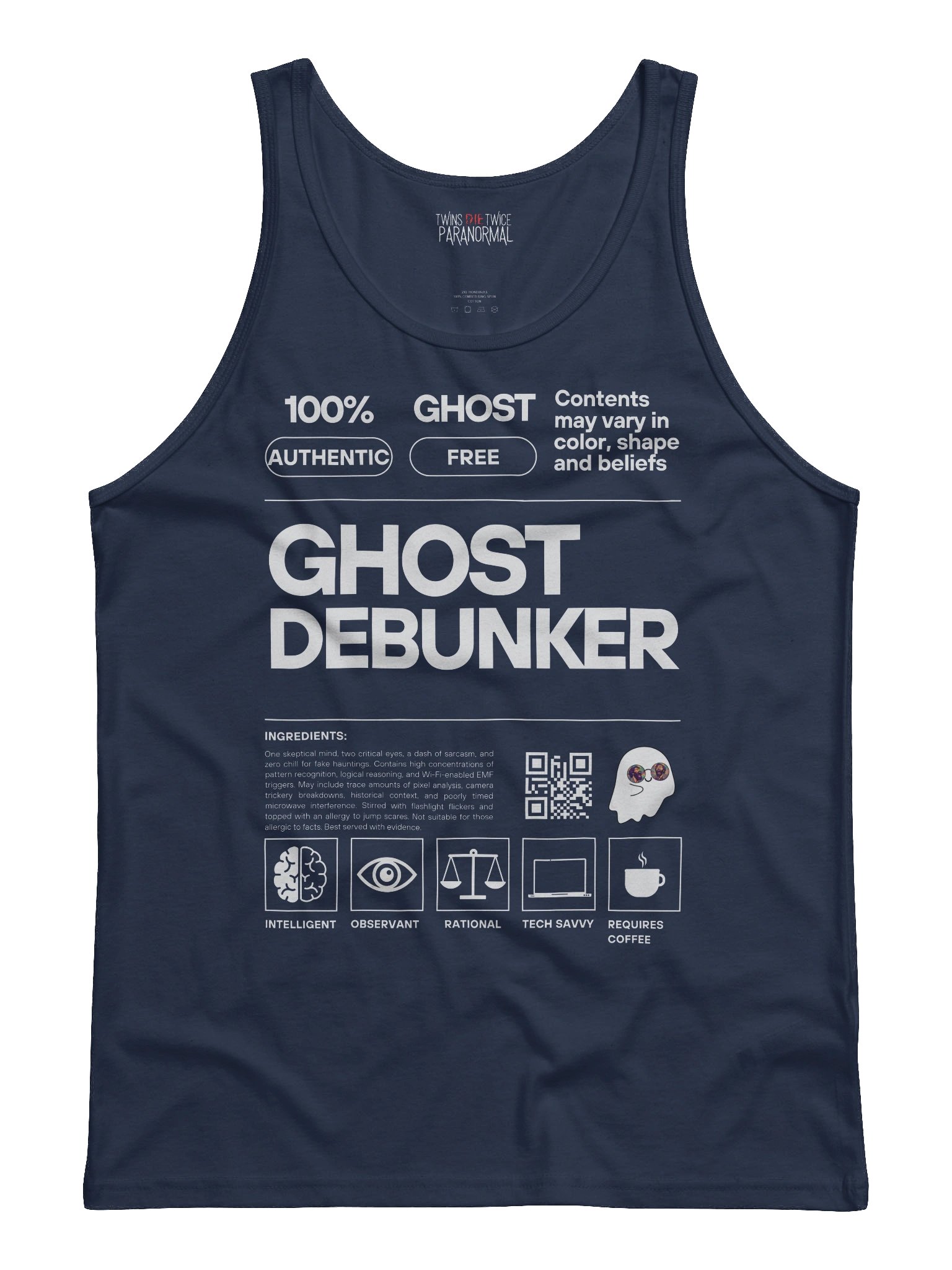 Certified Ghost Debunker Label Tank product image (2)