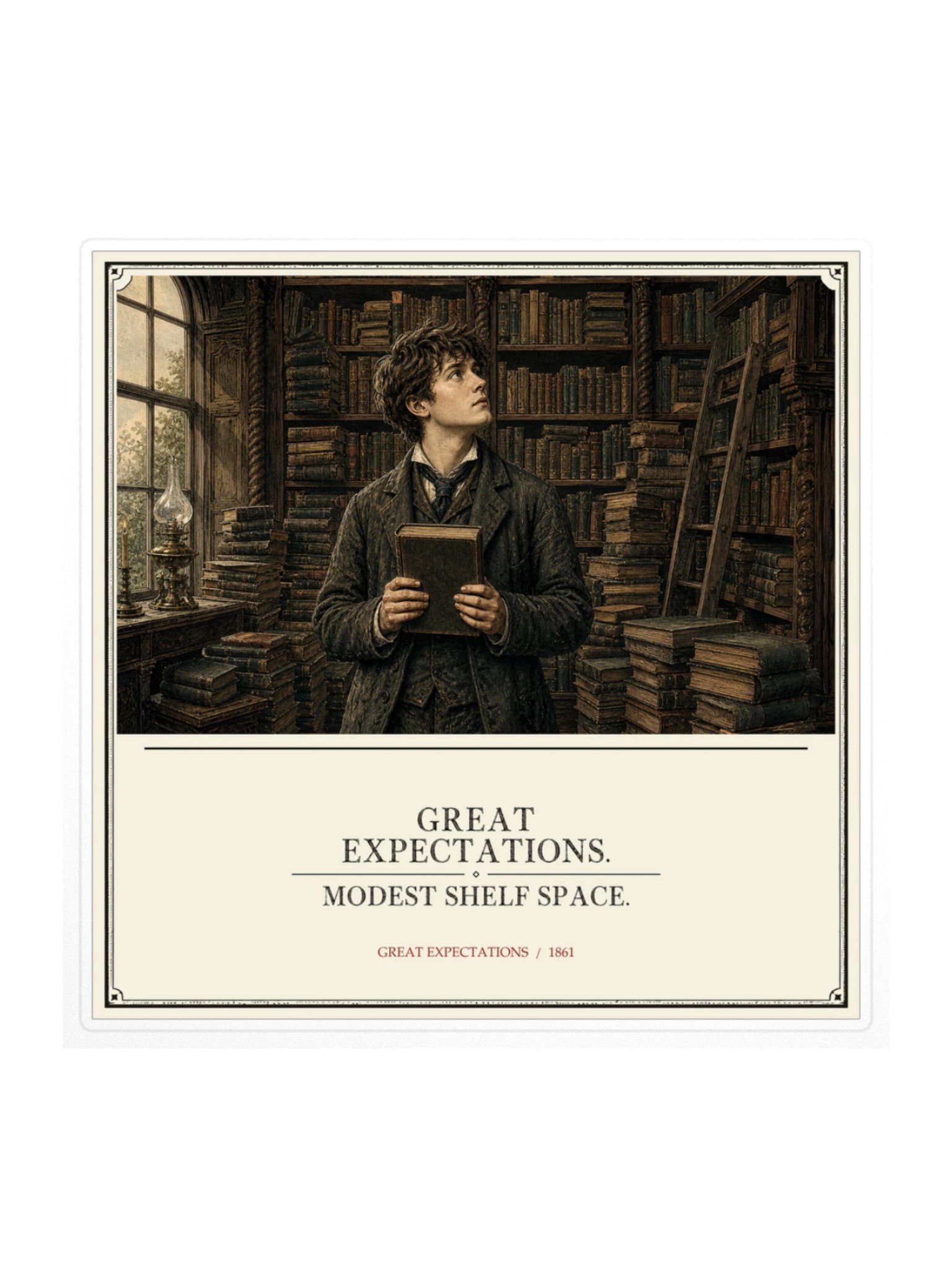 Great Expectations Modest Shelf Space -- Great Expectations Sticker product image (1)