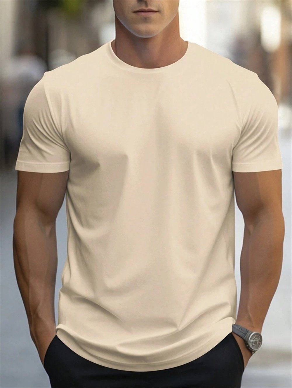 American T-shirt Printing Retro Short Sleeve Men product image (7)