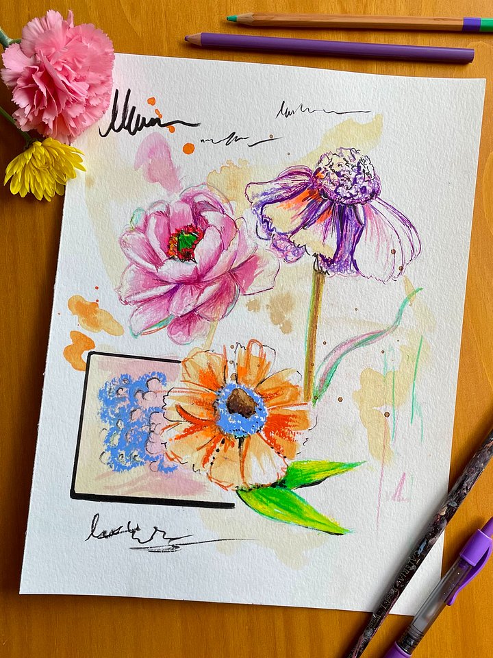 Florals for Spring? - Original Sketch product image (1)