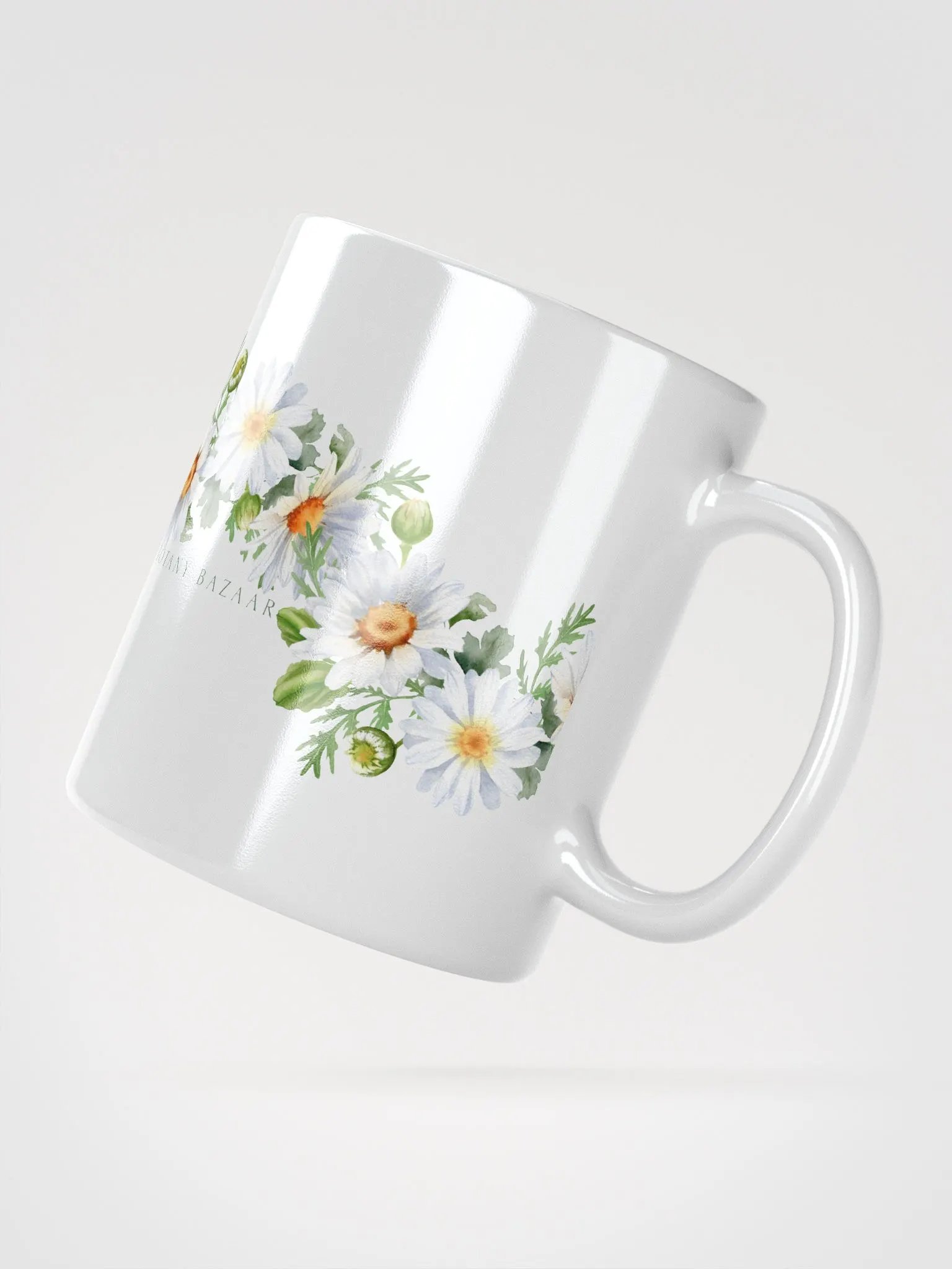 Daisy White Ceramic Mug product image (4)