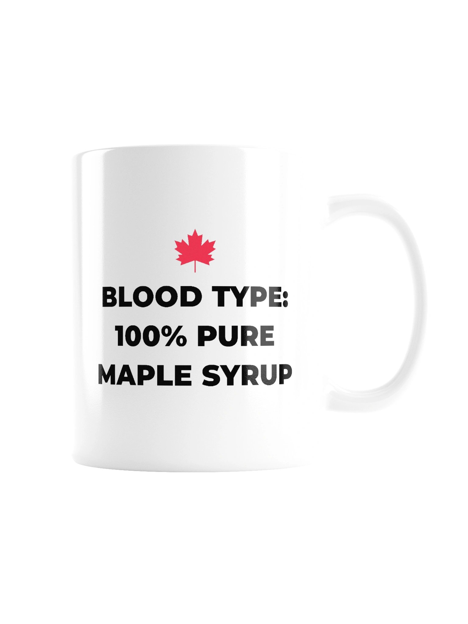 100% Pure Maple Syrup Mug | Bold Typography Canadian Coffee Cup product image (8)
