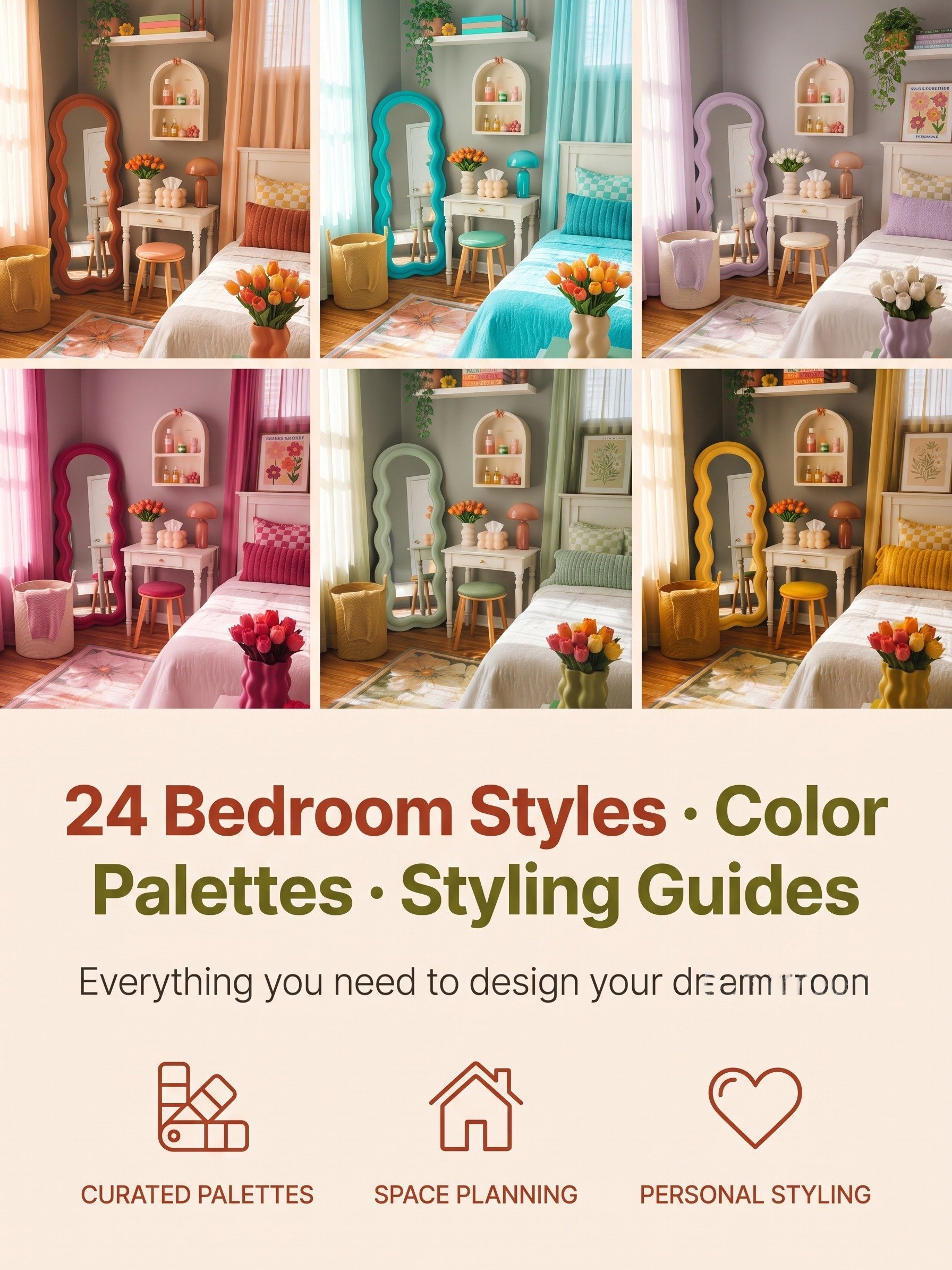 24 Bedroom Decor Color Palettes | Digital Design Catalog product image (4)