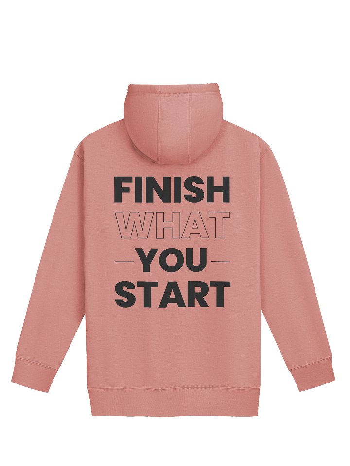 "Finish What You Start" Unisex Hoodie Black Logo product image (1)