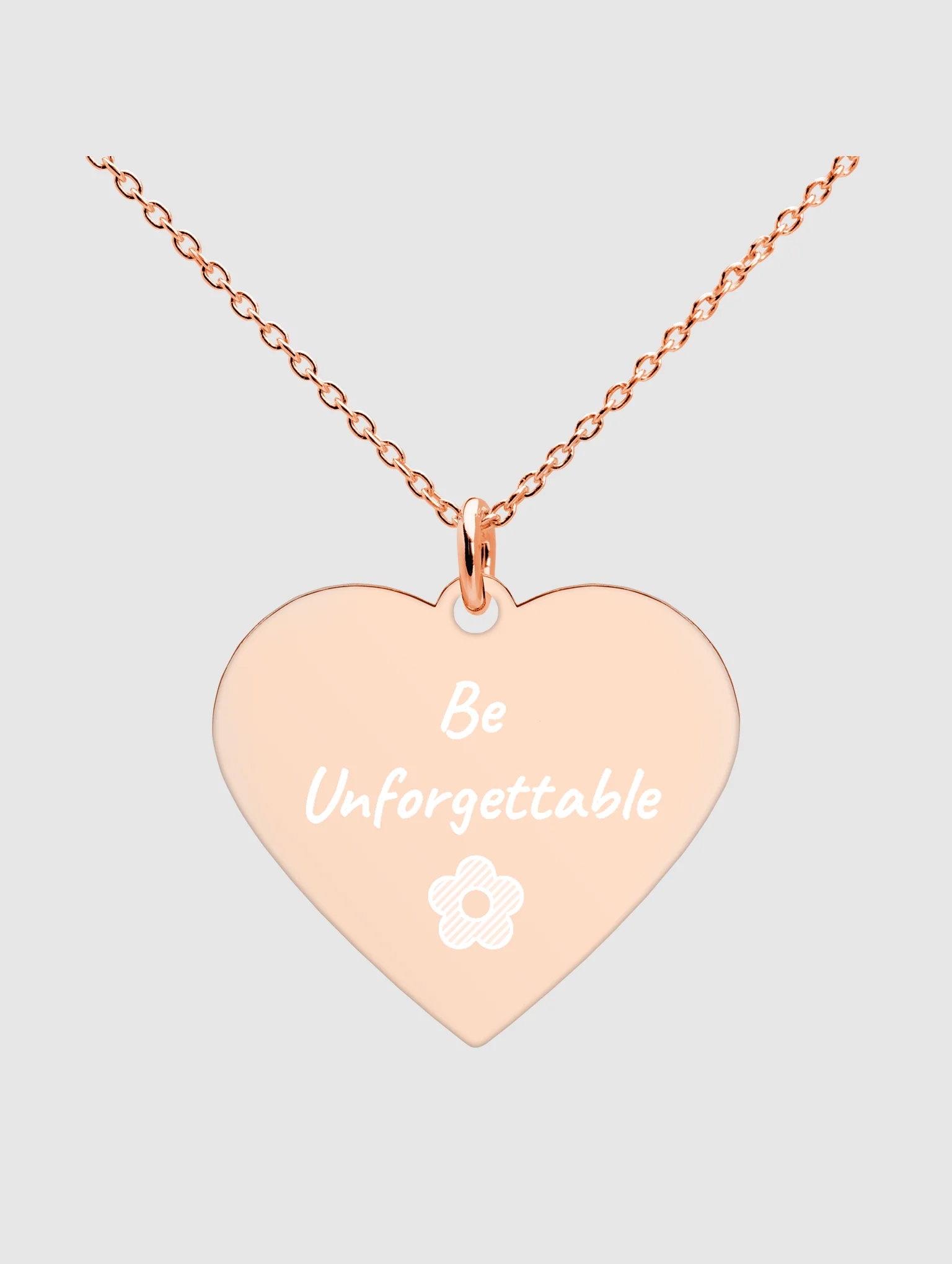 Be Unforgettable Engraved Heart Necklace product image (1)