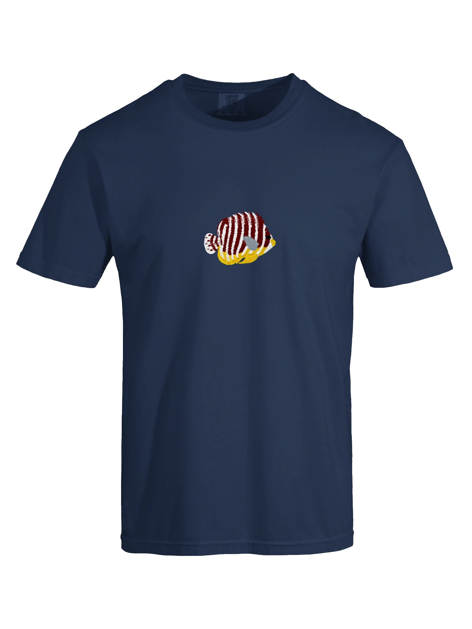 Multibarred Angelfish Embroidered Shirt | Juvenile Multibar Angelfish Reef Fish Tee | Marine Aquarium Apparel product image (9)