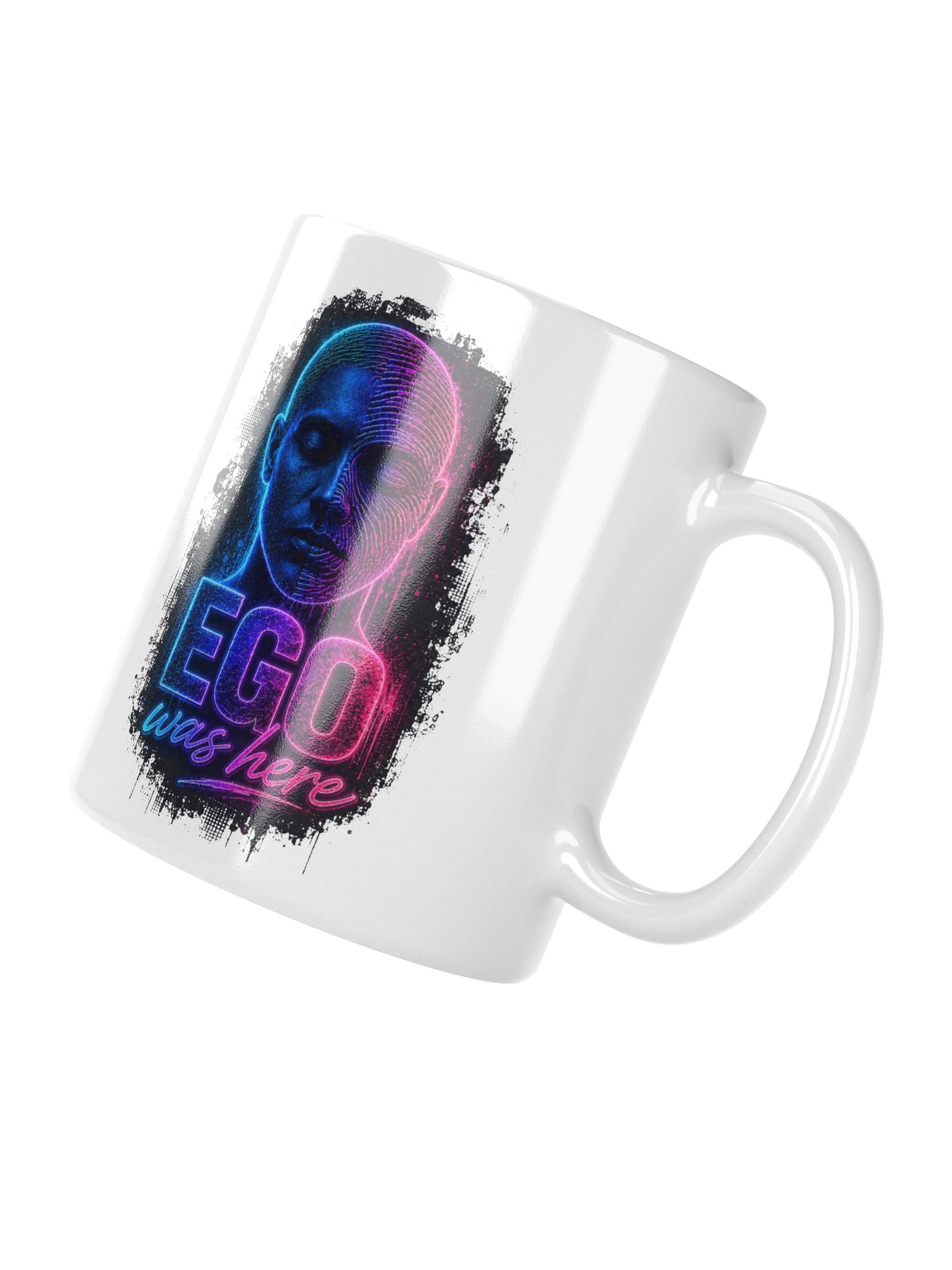 Neon Portrait White Glossy Mug product image (6)