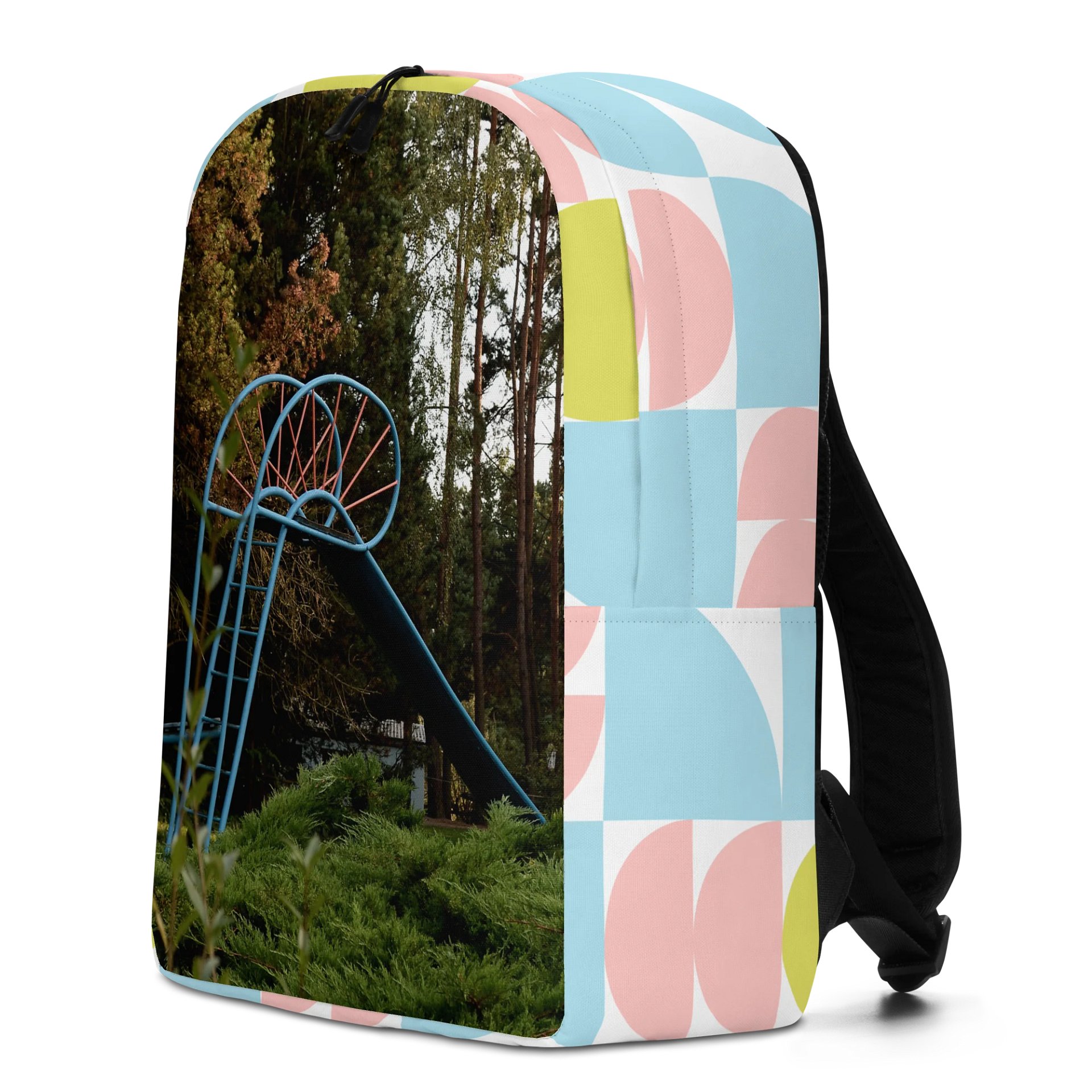 Design-backpack - Abandoned, nostalgic playground in the woods (Pastel Design) product image (4)