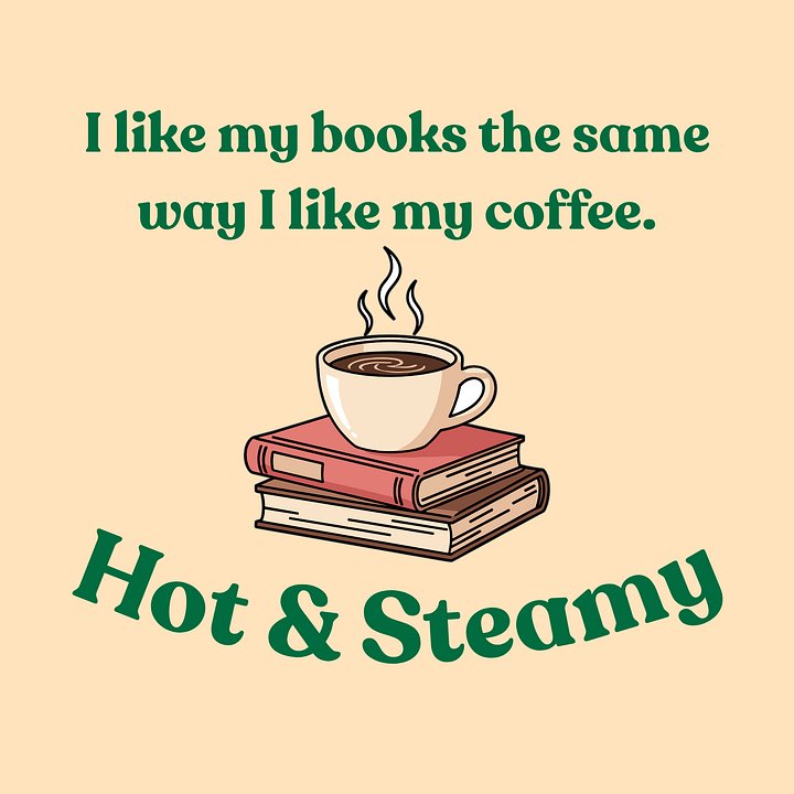 Hot & Steamy Coffee and Books Kiss Cut Stickers product image (1)