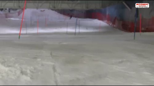 Our Amelia Røer Amundsen 🇳🇴 - slalom training with Dønski Alpin at Snø #juniorstochampions #weareskiing #sheskis @atomicski