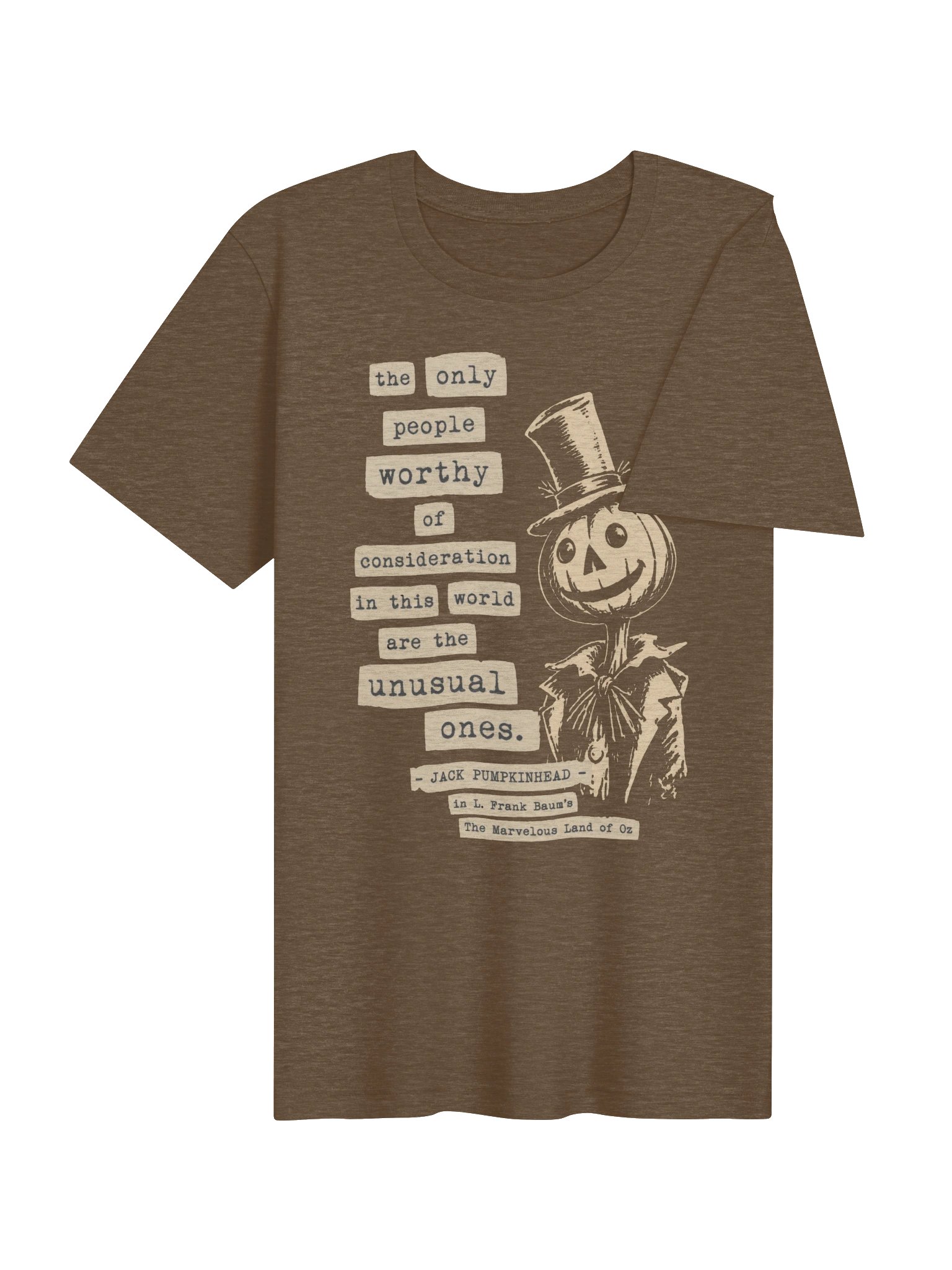 Jack Pumpkinhead Shirt, "Unusual Ones" Quote, Land of Oz Literary Tee product image (5)