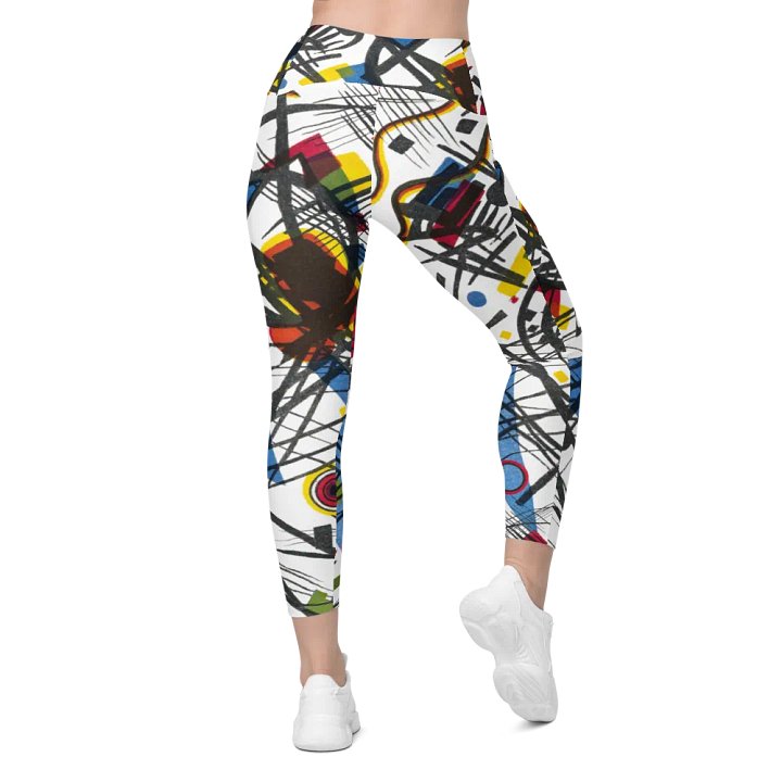 Abstract Lithographic Pattern Design Leggings with pockets - V3 product image (1)