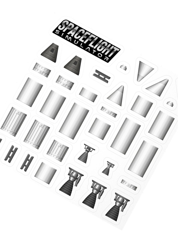 Rocket parts stickers product image (2)