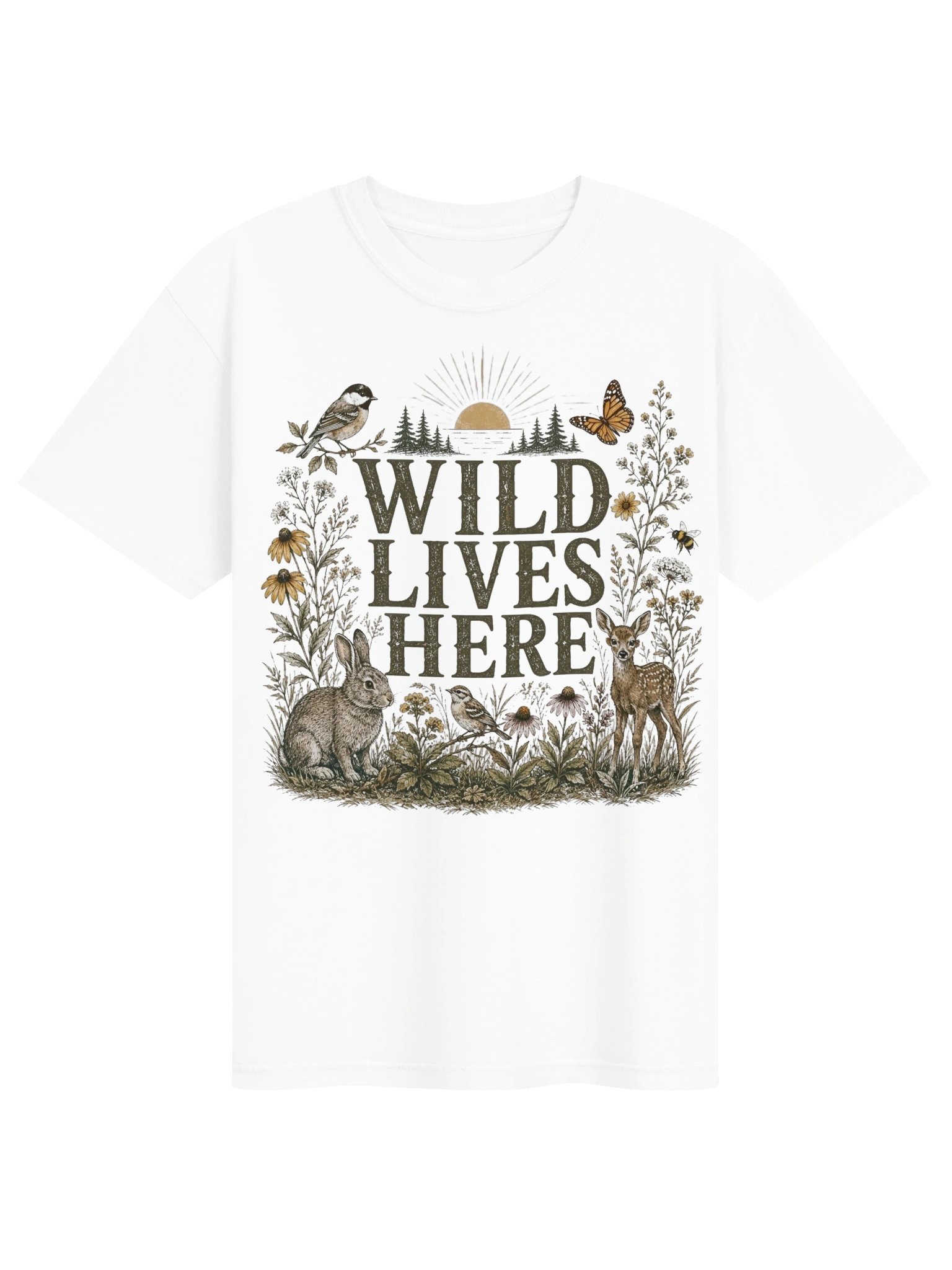 Wild Lives Here T-Shirt | Vintage Wildlife & Nature Shirt product image (5)