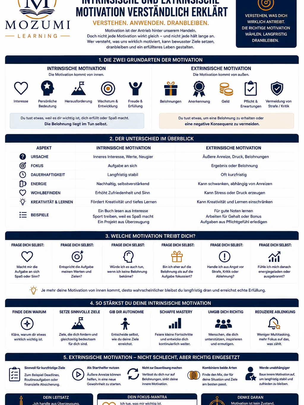 PSYCHOLOGIE - Infografik Nr. 5 (Was uns wirklich motiviert) product image (1)