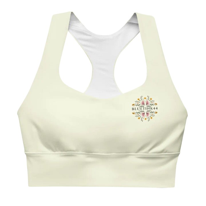Sun-Kissed BlueTink Floral All-Over Sports Bra product image (1)