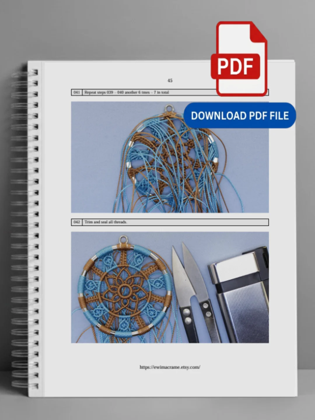 Micro Macrame Dreamcatcher – Photo Tutorial product image (7)