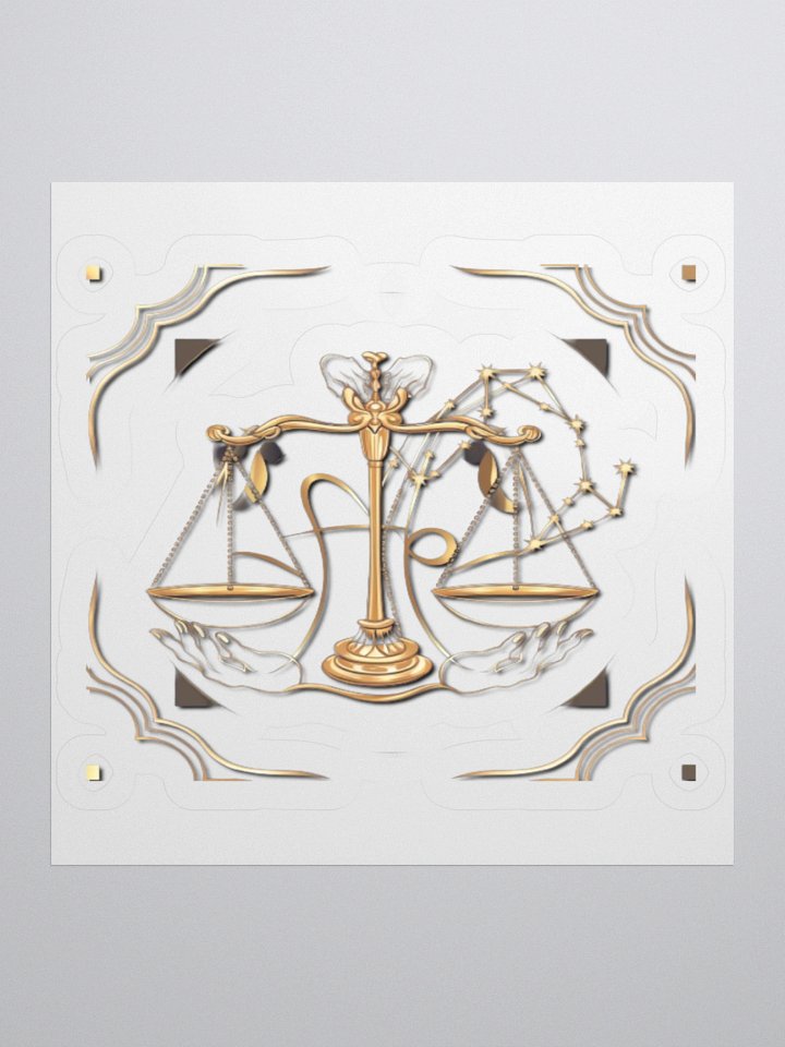 Libra Scales & Constellation Kisscut Stickers product image (1)