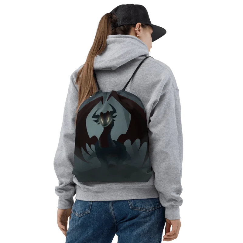 Spooky Dragon Drawstring Backpack product image (2)