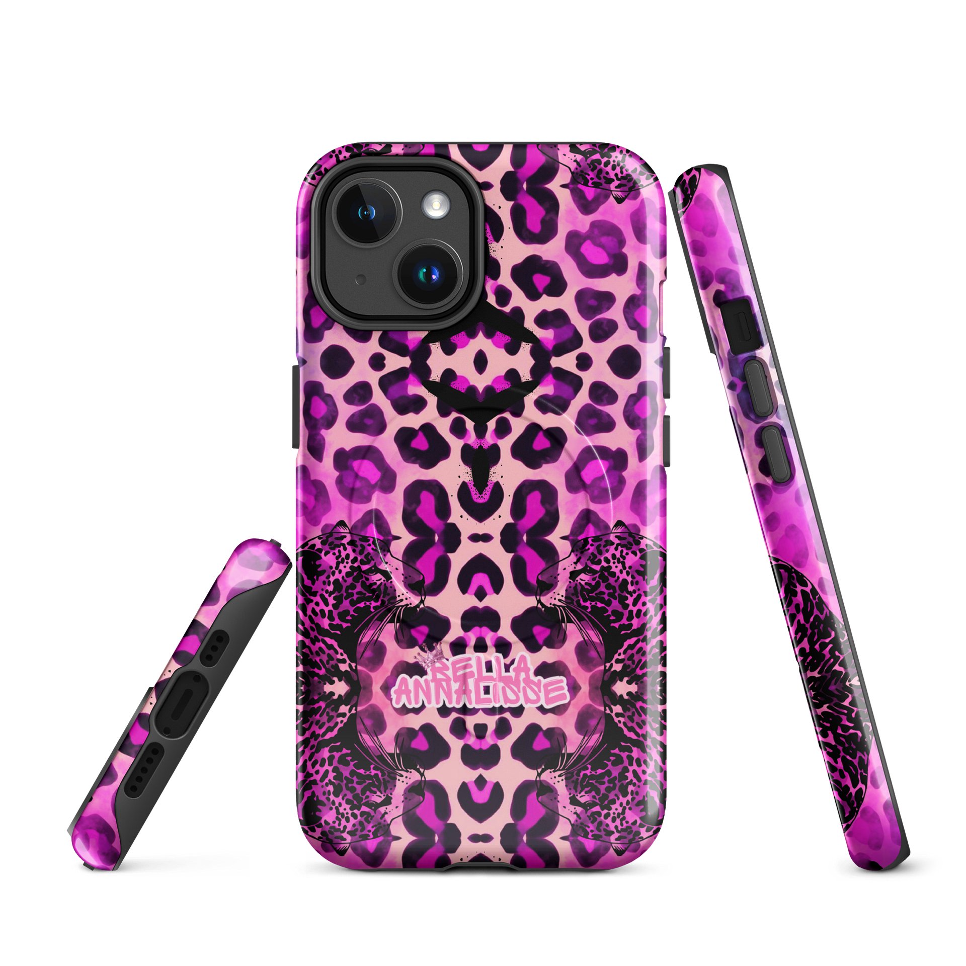 Kaleidoscopic Leopard Print MagSafe® Tough Case product image (1)