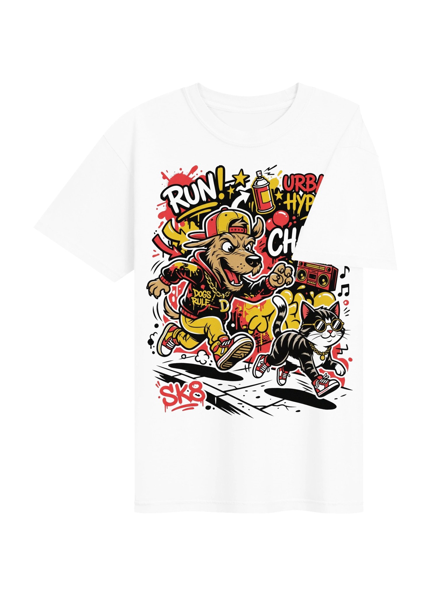 Funny Raccoon Cat Shirt | Urban Streetwear Tee | Skate Animal T-Shirt product image (5)