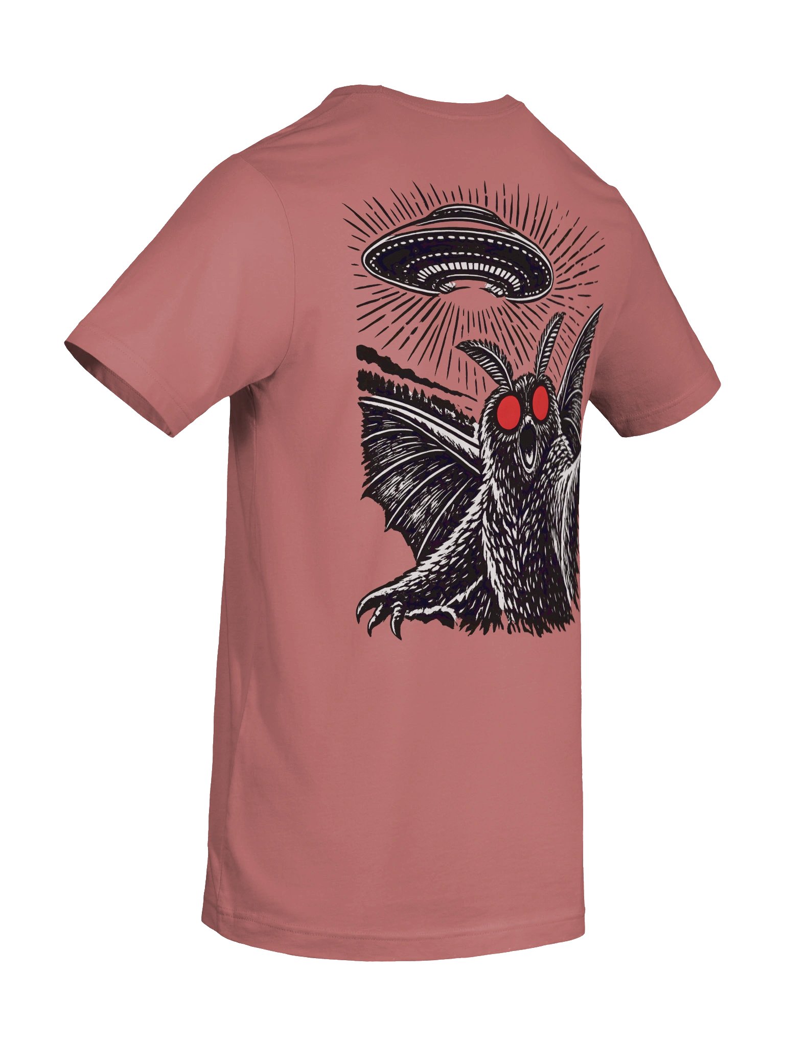 MOTHMAN SELFIE W/ FRONT LOGO SUPER SOFT T-SHIRT (SOLID COLORS) product image (10)