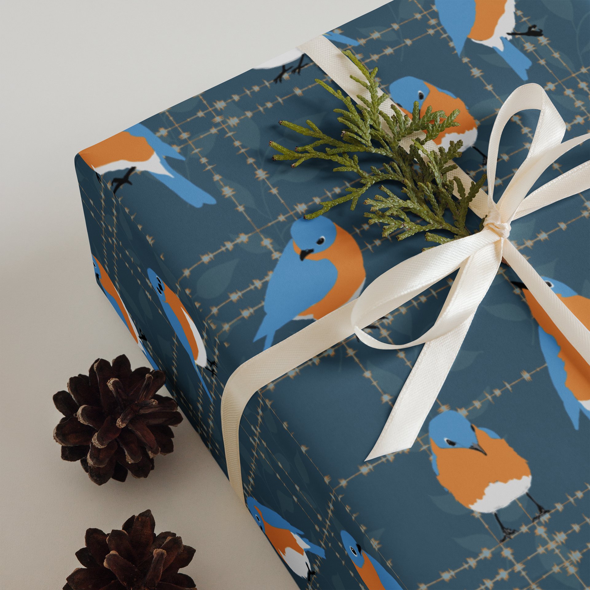 Bluebird Wrapping Paper Set 2 in Blue product image (10)