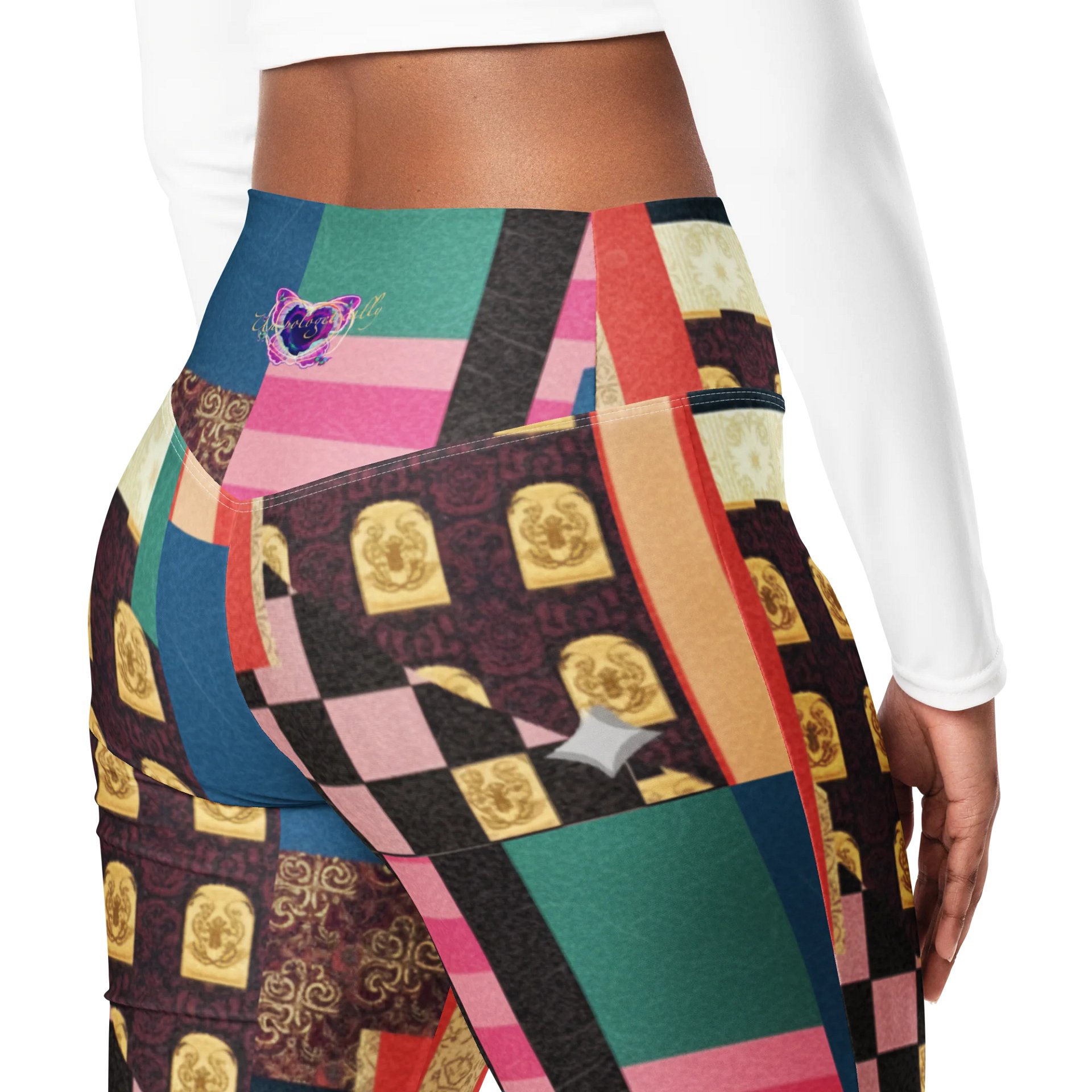 Abstract Geometry Flare Leggings product image (5)