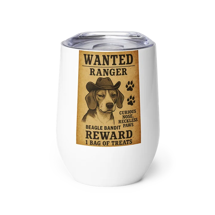Wanted Beagle Bandit Wine Tumbler product image (1)