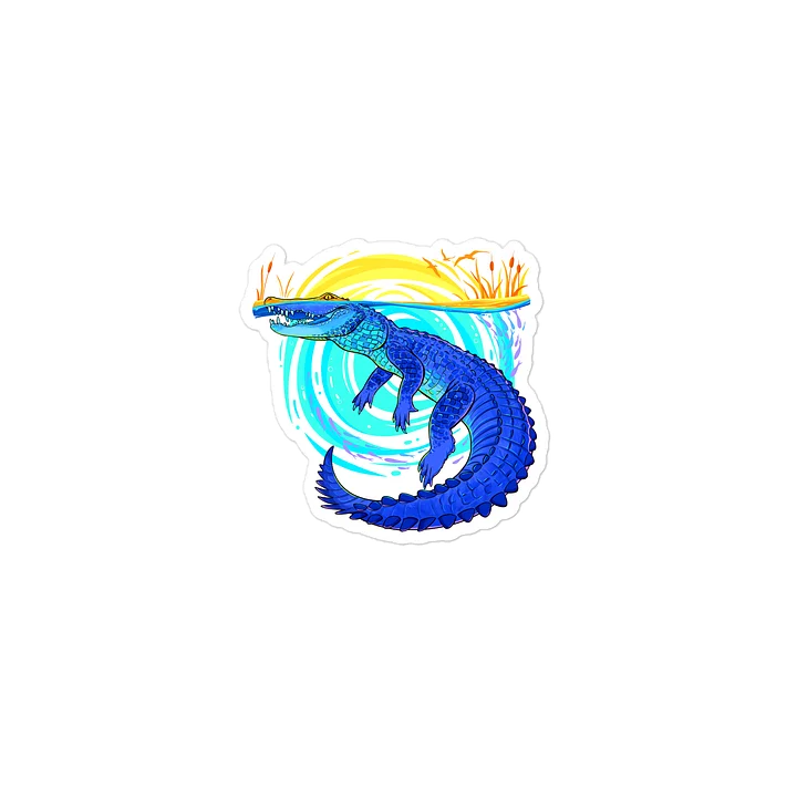 Blue & Yellow Gator sticker product image (2)