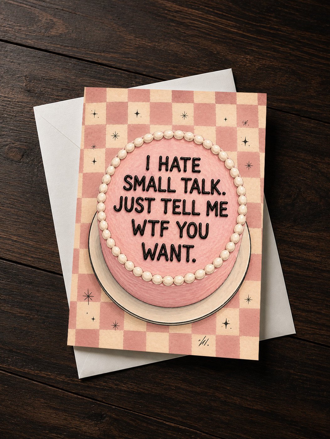 I Hate Small Talk Greeting Card product image (1)