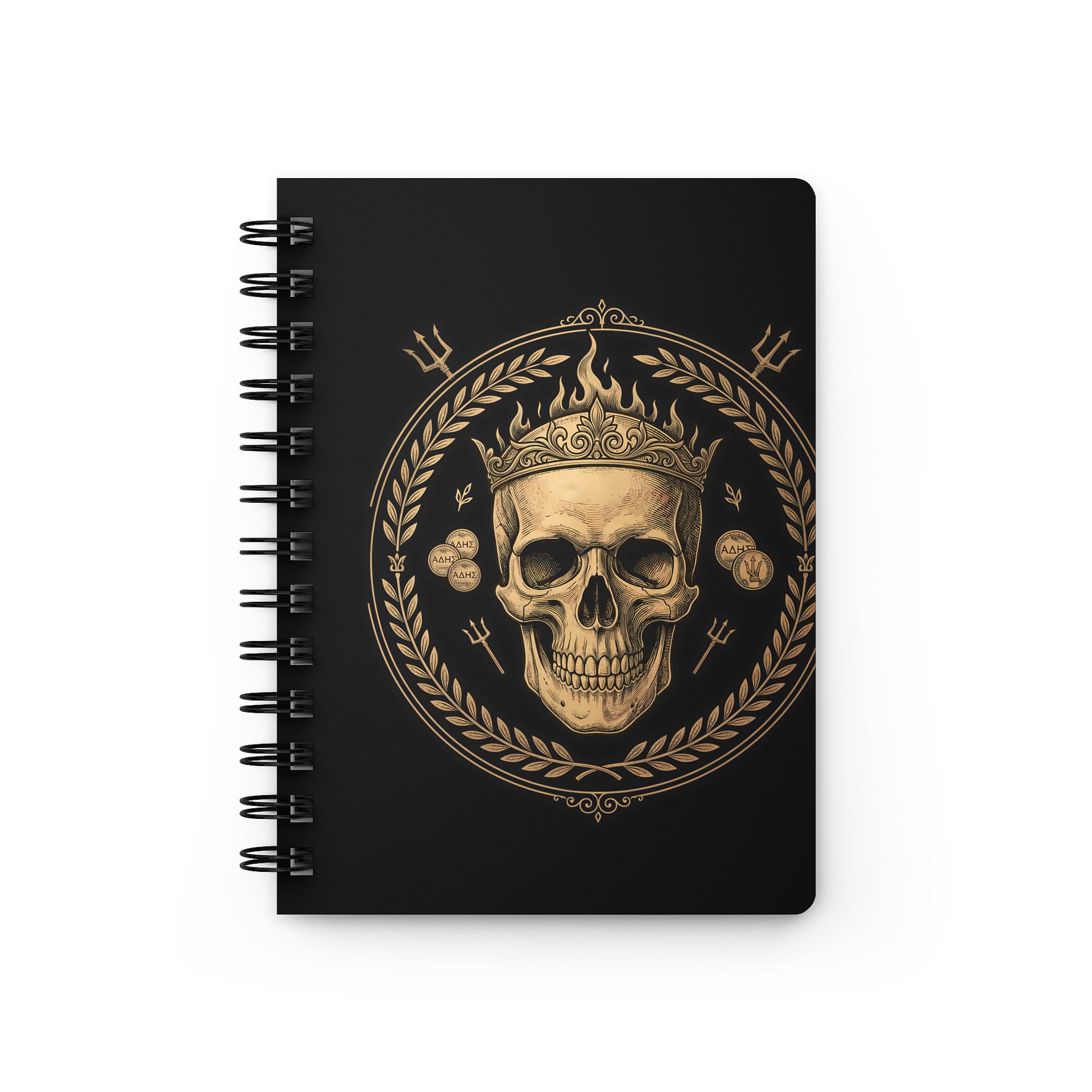 Hades Skull Journal – Greek Mythology Spiral Notebook (Dark Aesthetic) product image (5)