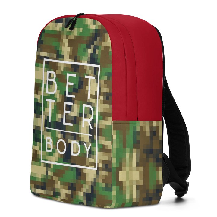 Better Body White Logo Pixilated Camo Luxury Backpack product image (2)