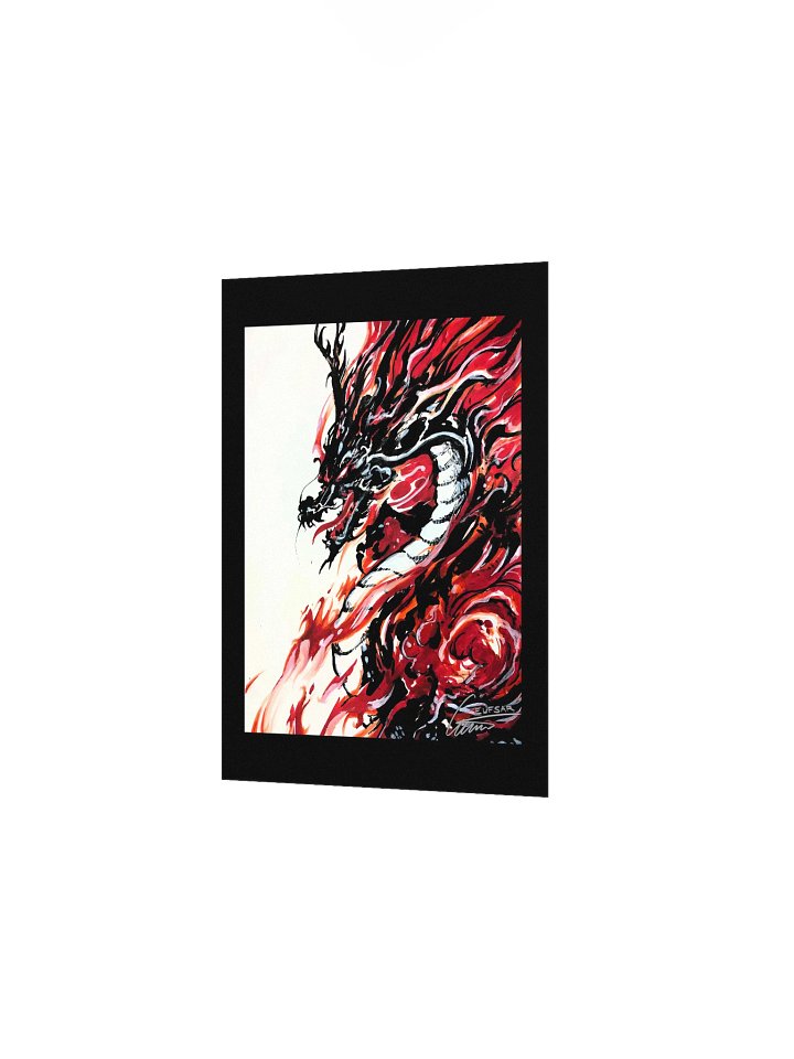 Black Red & White Dragon Matte Print product image (2)