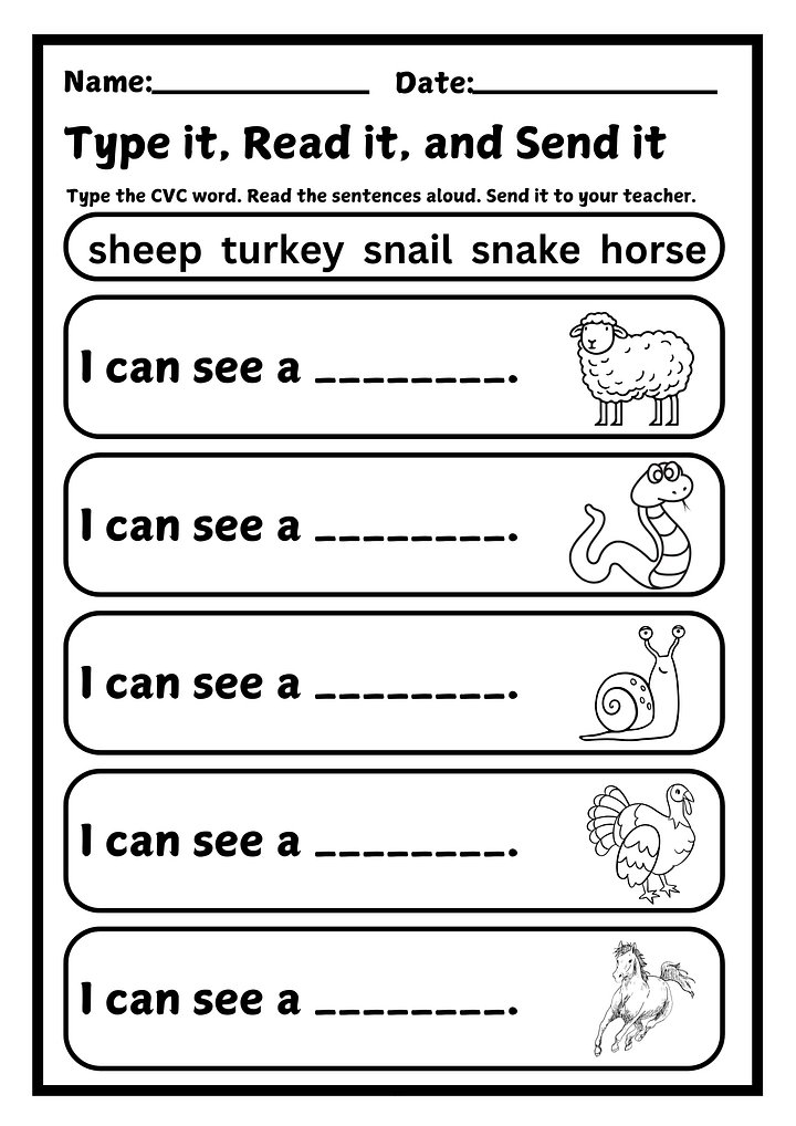 CVC Words Worksheets PDF Bundle product image (2)