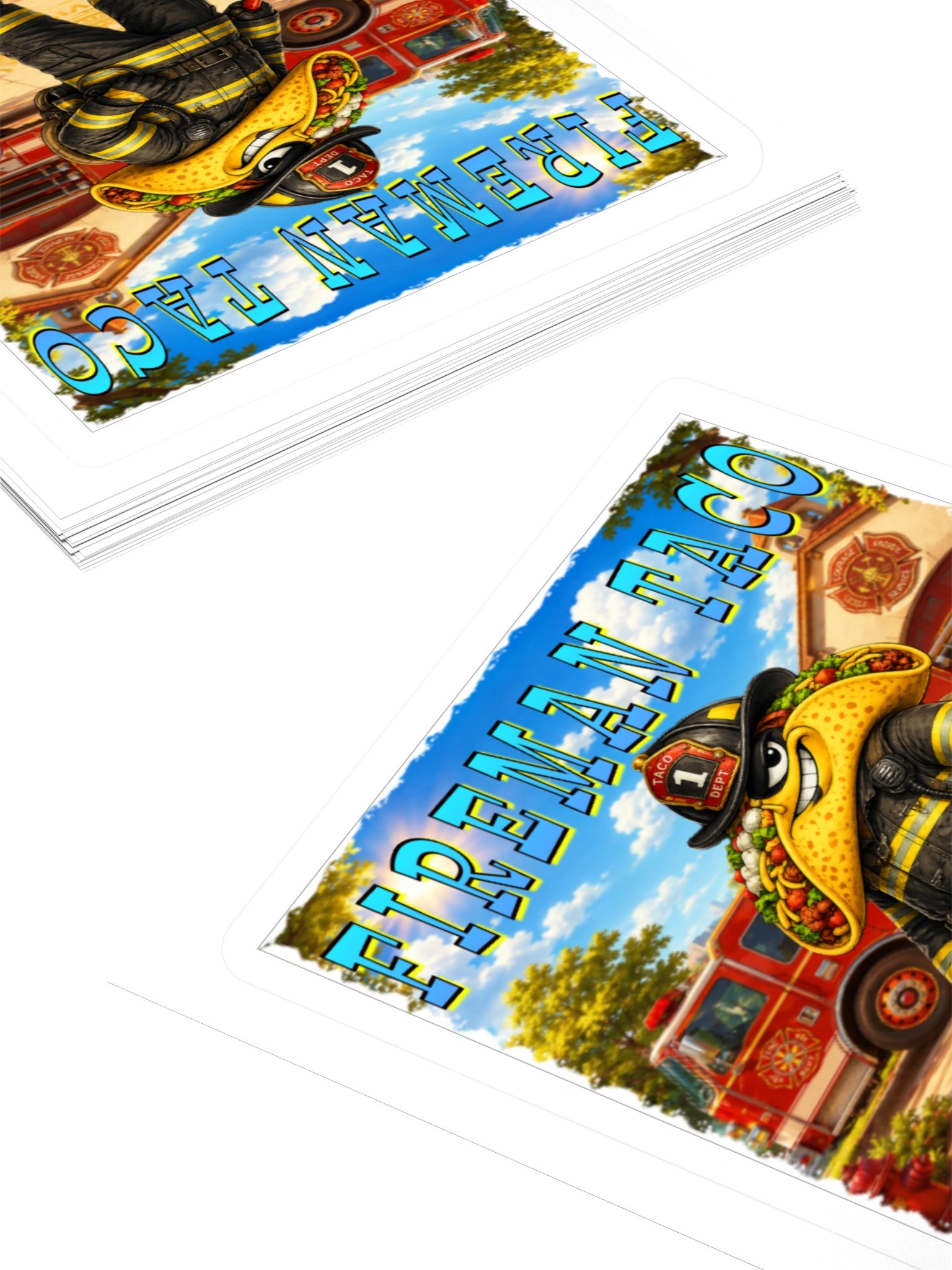 Fireman Taco Kiss Cut Sticker - The Taco Family product image (11)