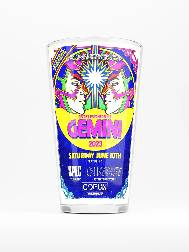 Gemini 2023 Shaker Pint Glass product image (1)