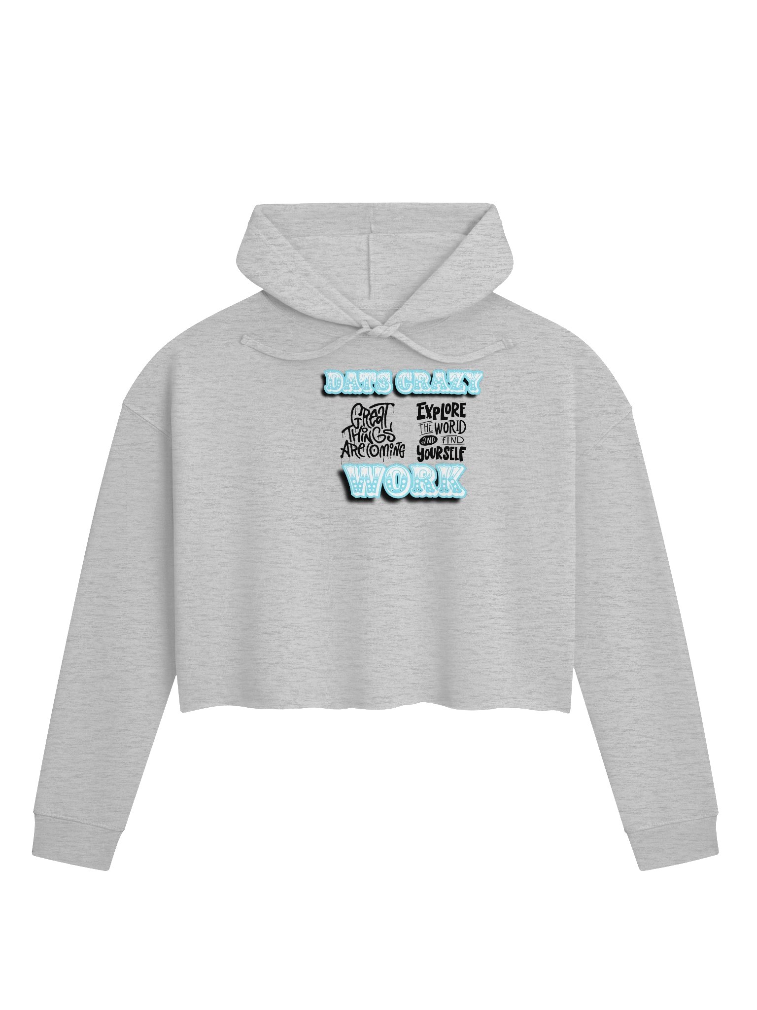 Crazy Work Women’s Cropped Hoodie product image (1)