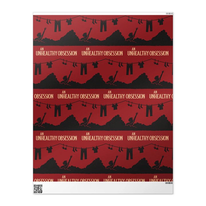 An Unhealthy Obsession gift wrap paper product image (2)
