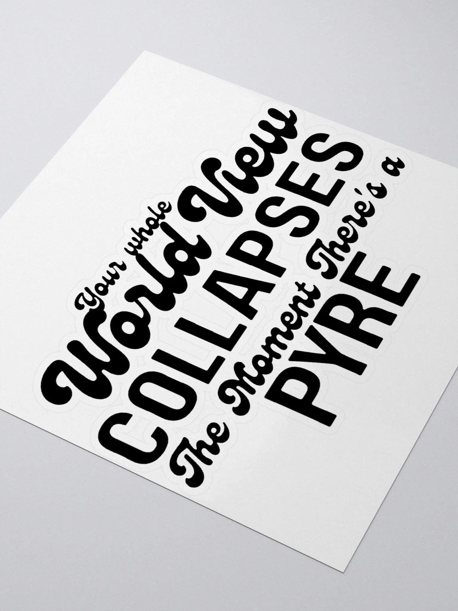 Whole world View Set On Fire | Kiss Cut Stickers by Allcolor product image (3)