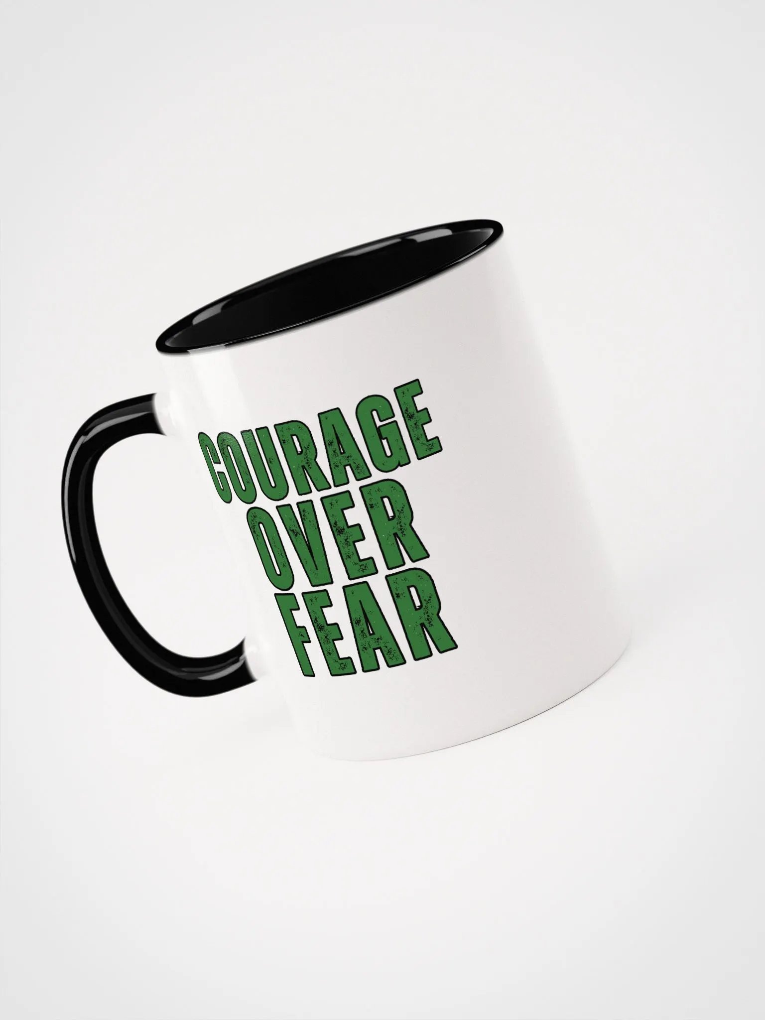 Courage Over Fear Distressed Ceramic Mug product image (3)