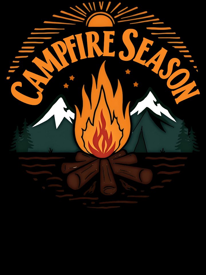 Campfire Season Sunset In The Mountains Outdoor Adventure Design product image (1)