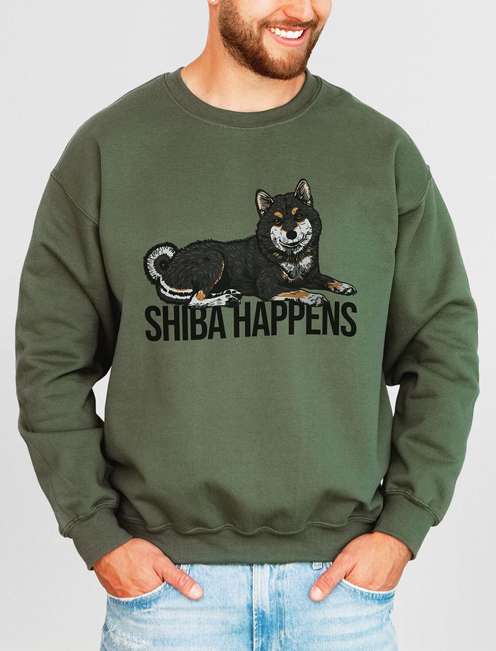 Shiba Happens Sweatshirt of a Shiba Inu(Tricolor) | Funny Shirt for Shiba Inu Paw-rents product image (2)