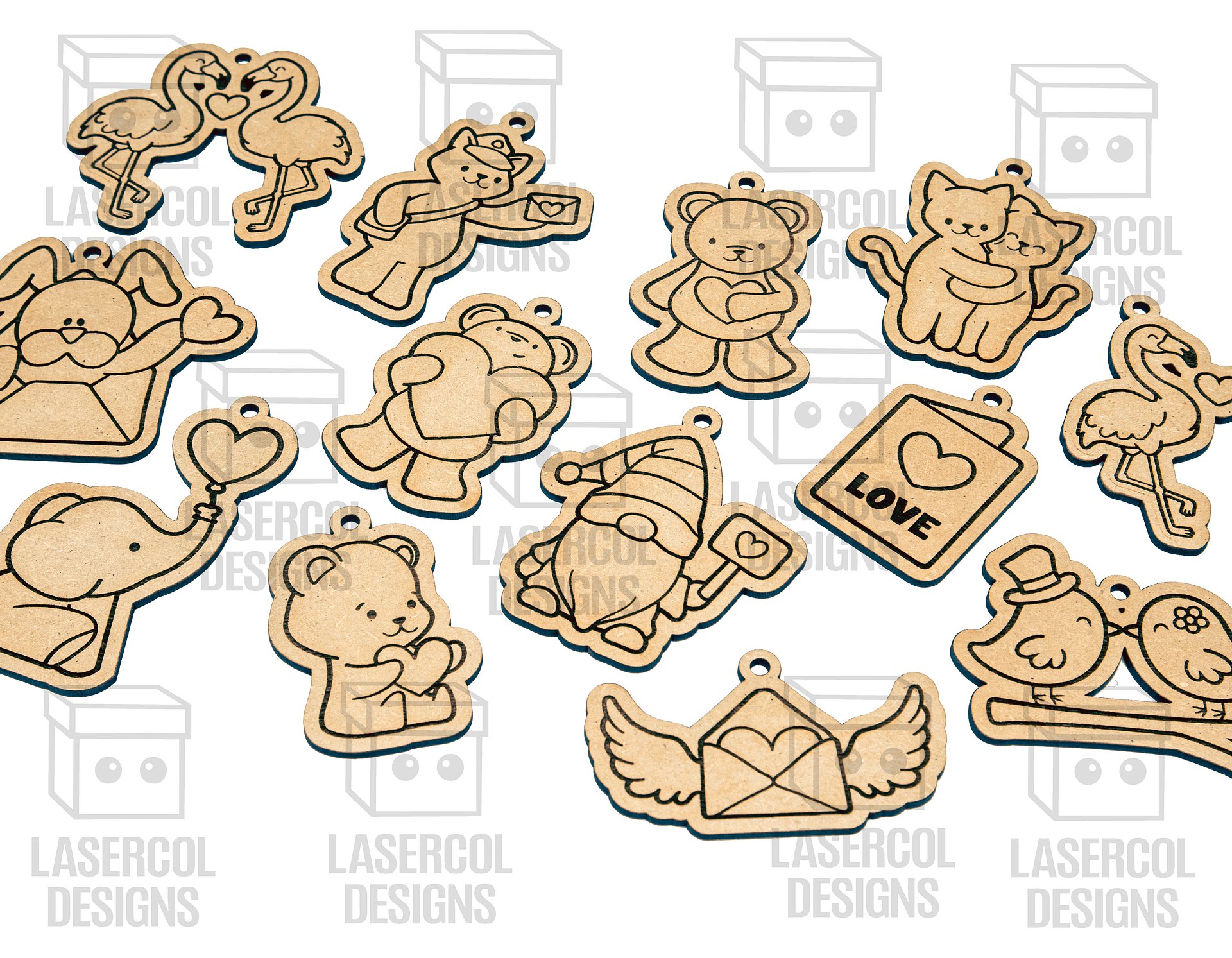 Valentine's Day Cutouts / Tags - Laser Cut Files product image (10)