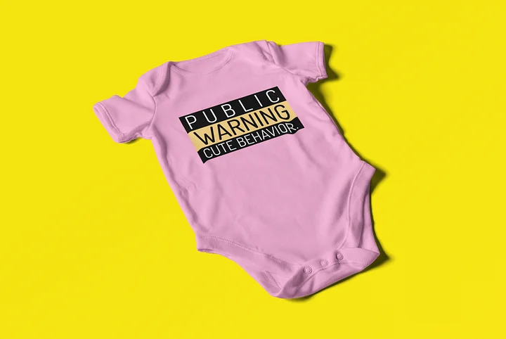 PUBLIC WARNING - Baby Bodysuit Onesies for Boys and Girls product image (4)
