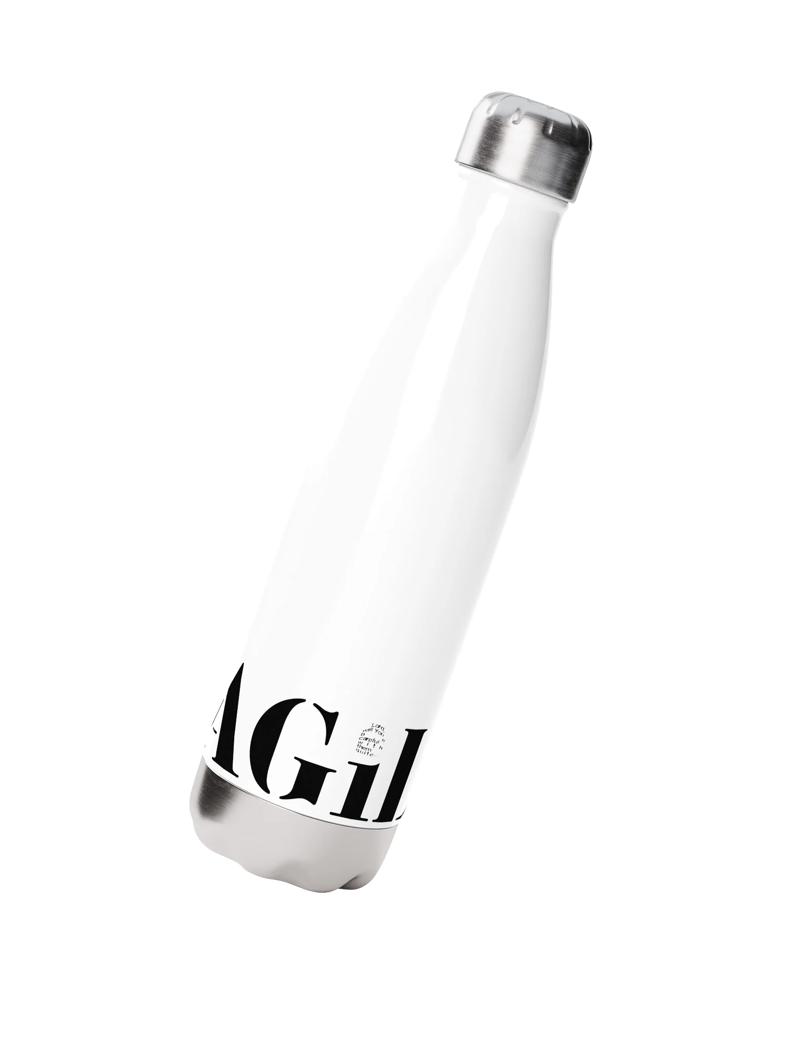 FRAGiLE White Stainless Steel Water Bottle product image (2)